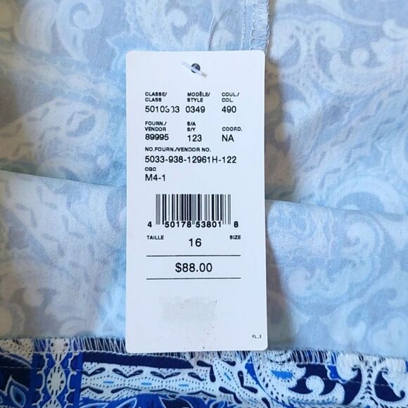 New With Tags Laura Plus Size 16 Rayon Blend Paisley Print Capris - Picture 14 of 14